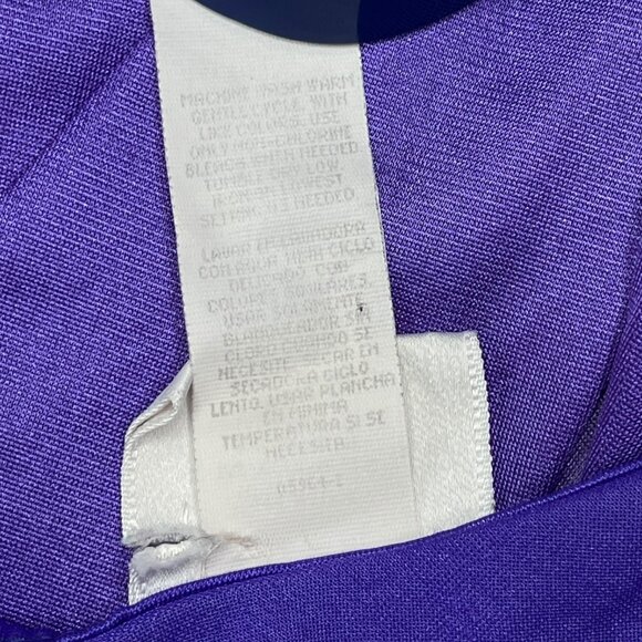 Vintage Adonna Woman 3X Purple Lace Trim Nightgown Long Sleeveless Lingerie Gown - Picture 7 of 10